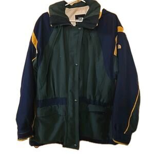 Vintage The North Face Mountain Ski Jacket GORETEX Colorblock Size 14 Hooded